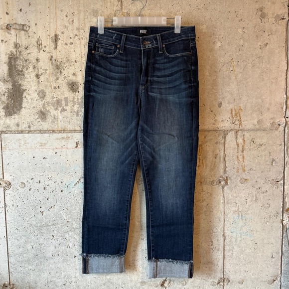 PAIGE Denim - Paige Jeans Womens 28 Blue Dark Wash Hoxton Ankle Peg High Rise Skinny Jeans